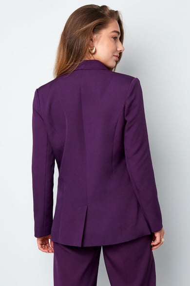 Blazer oversize boutons dorés - violet h5 Image9